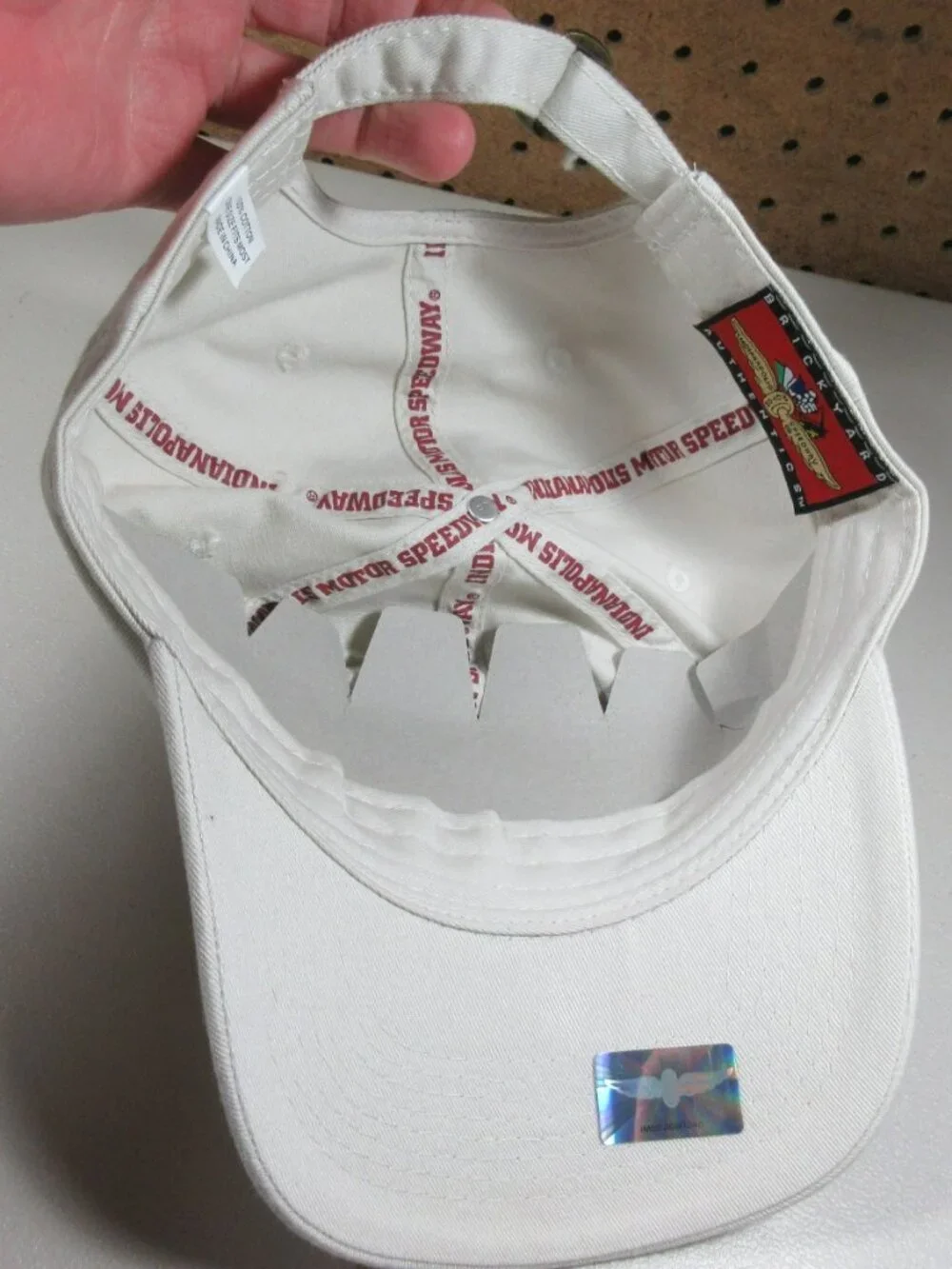 Vintage Brickyard Authentics mens khaki red 06 Indy 500 strapback hat OS NWT